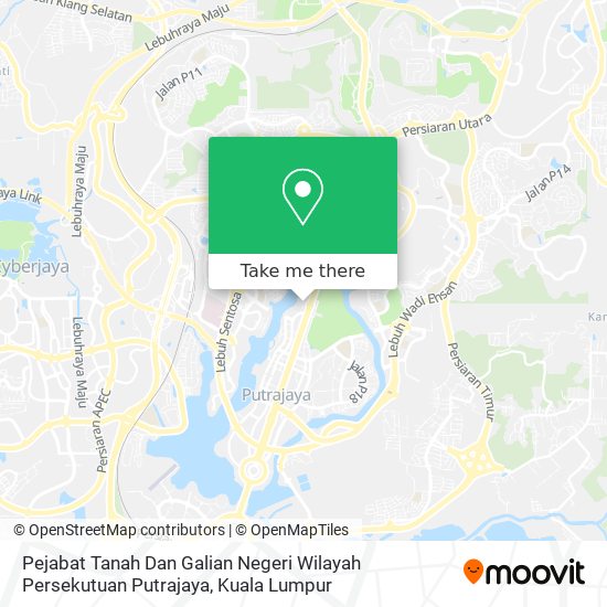 Pejabat Tanah Dan Galian Negeri Wilayah Persekutuan Putrajaya map
