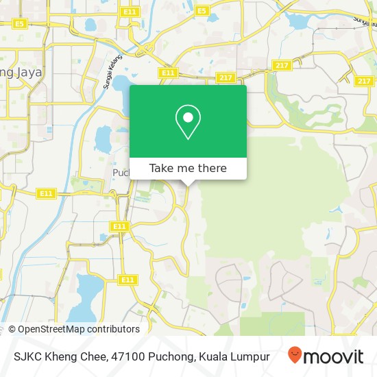 Peta SJKC Kheng Chee, 47100 Puchong