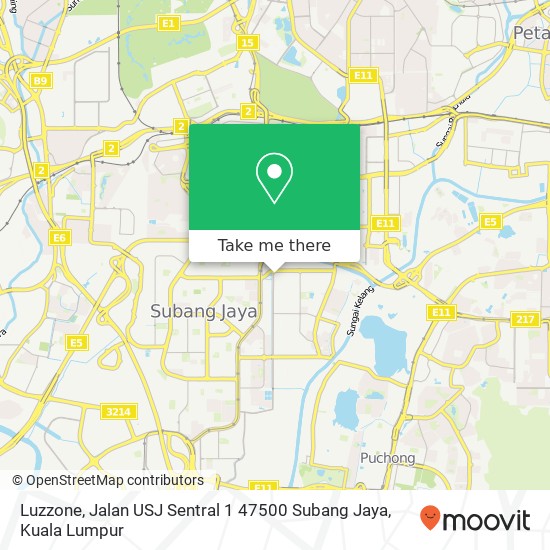 Luzzone, Jalan USJ Sentral 1 47500 Subang Jaya map