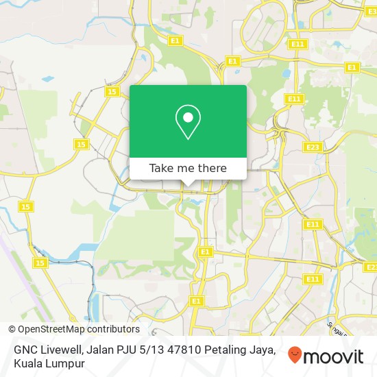 GNC Livewell, Jalan PJU 5 / 13 47810 Petaling Jaya map