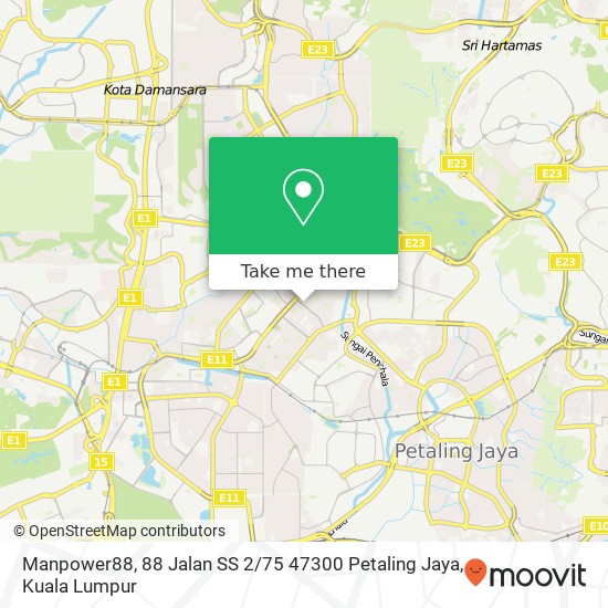 Manpower88, 88 Jalan SS 2 / 75 47300 Petaling Jaya map