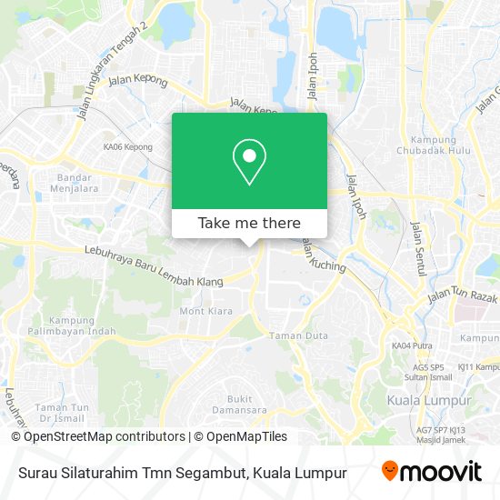 Peta Surau Silaturahim Tmn Segambut