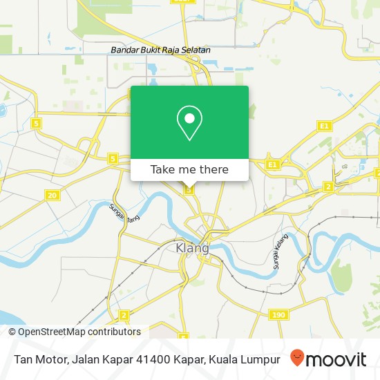 Peta Tan Motor, Jalan Kapar 41400 Kapar