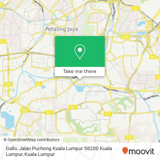 Gallo, Jalan Puchong Kuala Lumpur 58200 Kuala Lumpur map