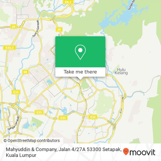Mahyuddin & Company, Jalan 4 / 27A 53300 Setapak map