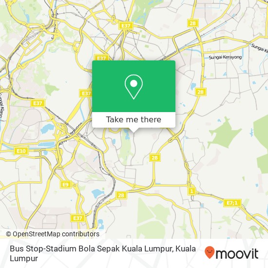 Peta Bus Stop-Stadium Bola Sepak Kuala Lumpur