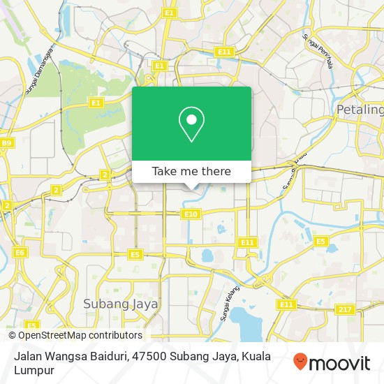 Jalan Wangsa Baiduri, 47500 Subang Jaya map