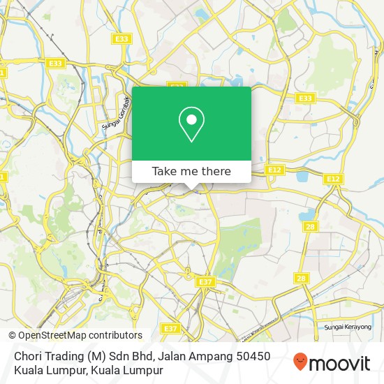 Peta Chori Trading (M) Sdn Bhd, Jalan Ampang 50450 Kuala Lumpur