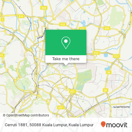 Peta Cerruti 1881, 50088 Kuala Lumpur