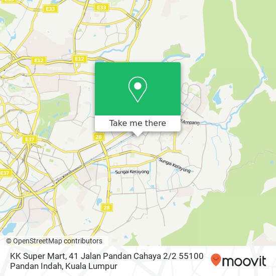 KK Super Mart, 41 Jalan Pandan Cahaya 2 / 2 55100 Pandan Indah map