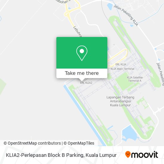 Peta KLIA2-Perlepasan Block B Parking