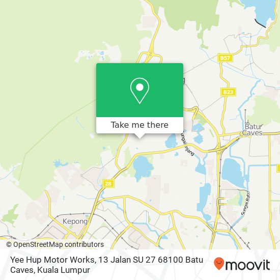 Yee Hup Motor Works, 13 Jalan SU 27 68100 Batu Caves map
