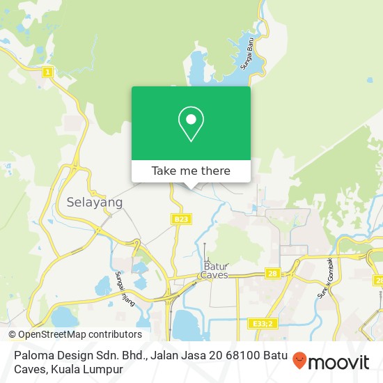 Peta Paloma Design Sdn. Bhd., Jalan Jasa 20 68100 Batu Caves