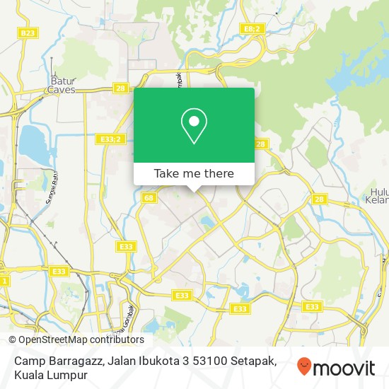 Peta Camp Barragazz, Jalan Ibukota 3 53100 Setapak