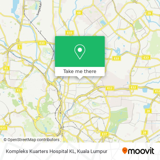 Kompleks Kuarters Hospital KL map