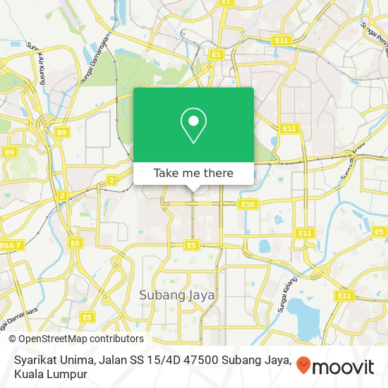 Syarikat Unima, Jalan SS 15 / 4D 47500 Subang Jaya map