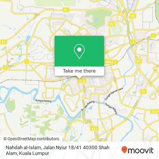 Nahdah al-Islam, Jalan Nyiur 18 / 41 40300 Shah Alam map