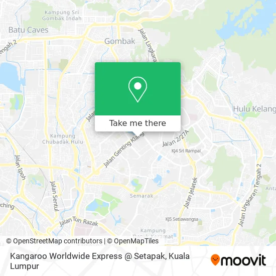 Kangaroo Worldwide Express @ Setapak map