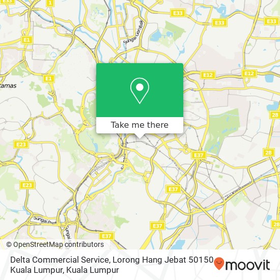 Peta Delta Commercial Service, Lorong Hang Jebat 50150 Kuala Lumpur