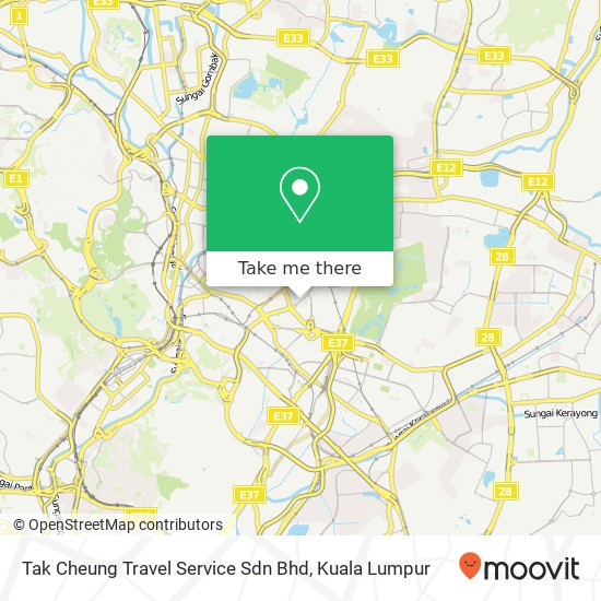 Peta Tak Cheung Travel Service Sdn Bhd