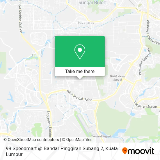 99 Speedmart @ Bandar Pinggiran Subang 2 map