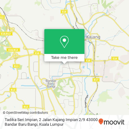 Tadika Seri Impian, 2 Jalan Kajang Impian 2 / 9 43000 Bandar Baru Bangi map