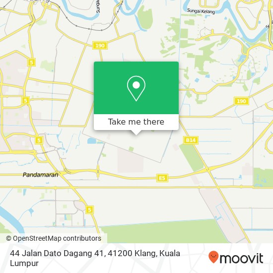 Peta 44 Jalan Dato Dagang 41, 41200 Klang
