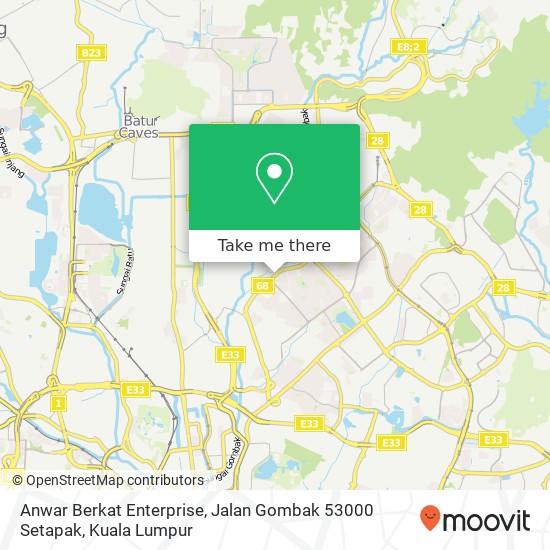 Anwar Berkat Enterprise, Jalan Gombak 53000 Setapak map