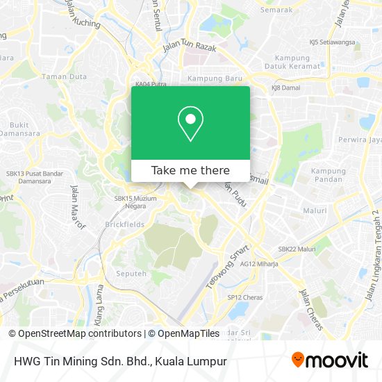 HWG Tin Mining Sdn. Bhd. map