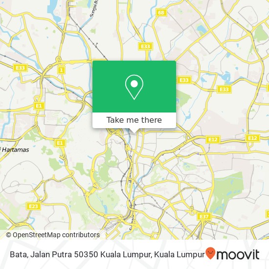 Bata, Jalan Putra 50350 Kuala Lumpur map
