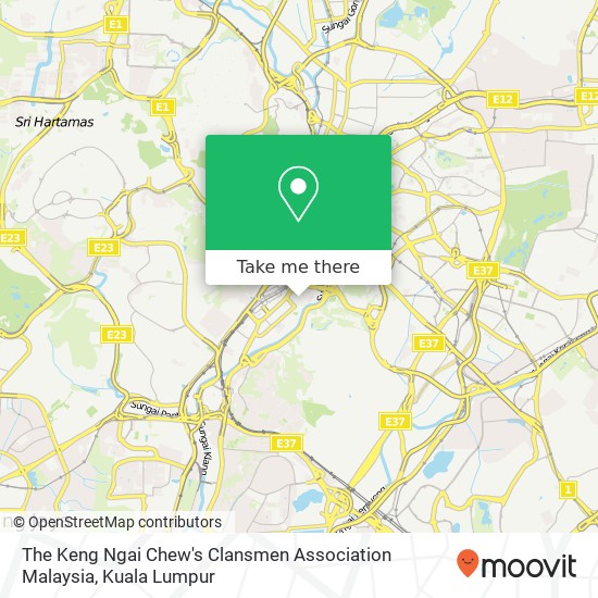 The Keng Ngai Chew's Clansmen Association Malaysia map