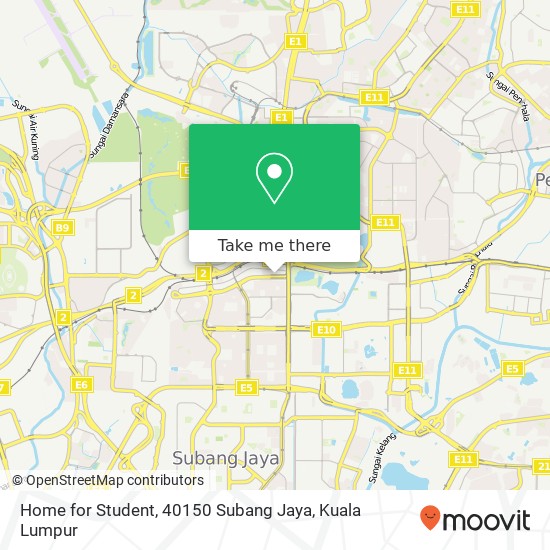 Peta Home for Student, 40150 Subang Jaya