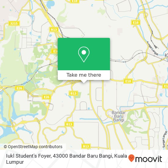 Peta Iukl Student's Foyer, 43000 Bandar Baru Bangi