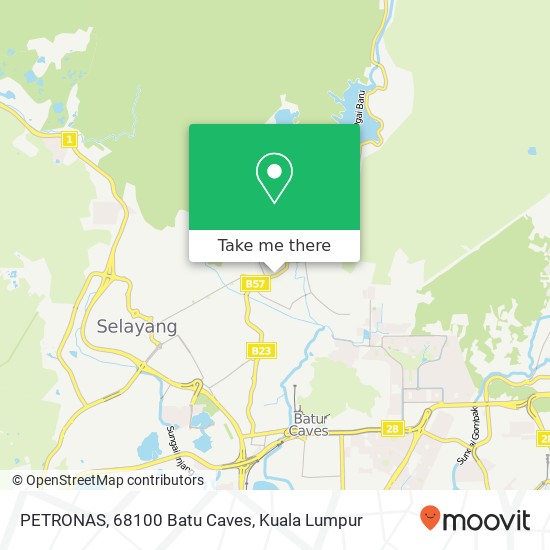 Peta PETRONAS, 68100 Batu Caves