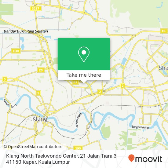 Peta Klang North Taekwondo Center, 21 Jalan Tiara 3 41150 Kapar