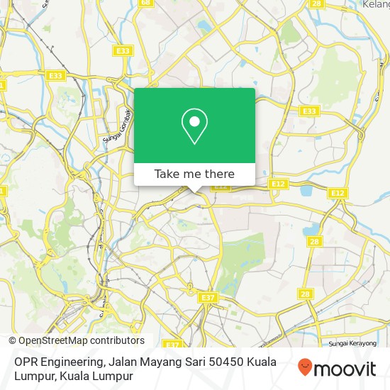 OPR Engineering, Jalan Mayang Sari 50450 Kuala Lumpur map
