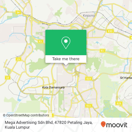 Mega Advertising Sdn Bhd, 47820 Petaling Jaya map