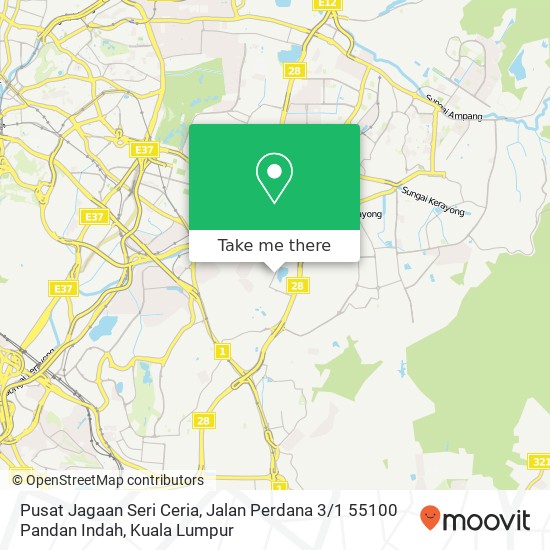 Pusat Jagaan Seri Ceria, Jalan Perdana 3 / 1 55100 Pandan Indah map