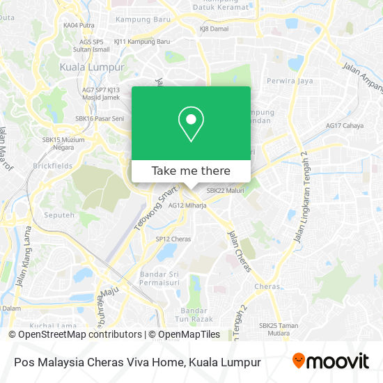 Pos Malaysia Cheras Viva Home map