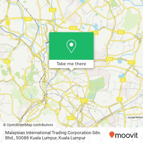 Malaysian International Trading Corporation Sdn. Bhd., 50088 Kuala Lumpur map
