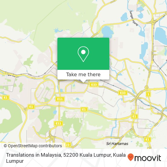 Translations in Malaysia, 52200 Kuala Lumpur map