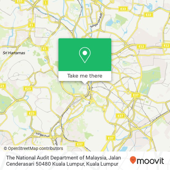 The National Audit Department of Malaysia, Jalan Cenderasari 50480 Kuala Lumpur map