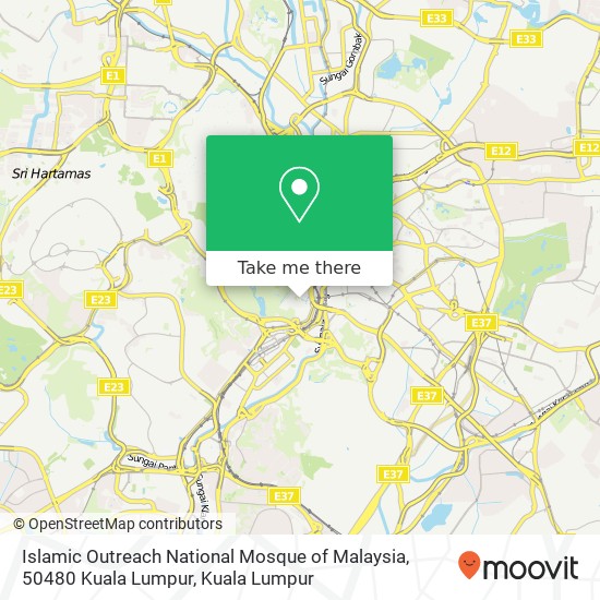 Peta Islamic Outreach National Mosque of Malaysia, 50480 Kuala Lumpur