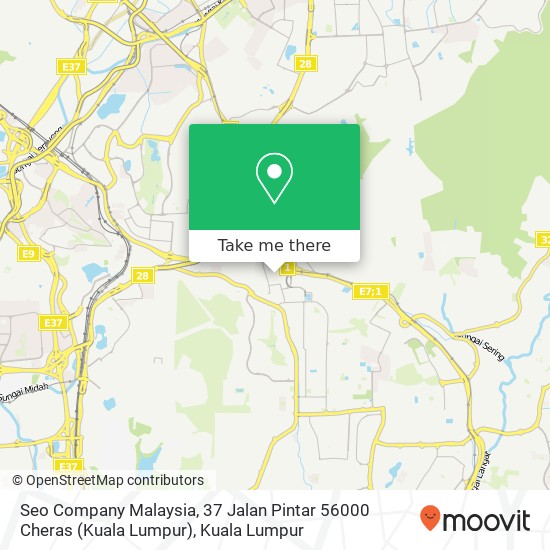 Seo Company Malaysia, 37 Jalan Pintar 56000 Cheras (Kuala Lumpur) map