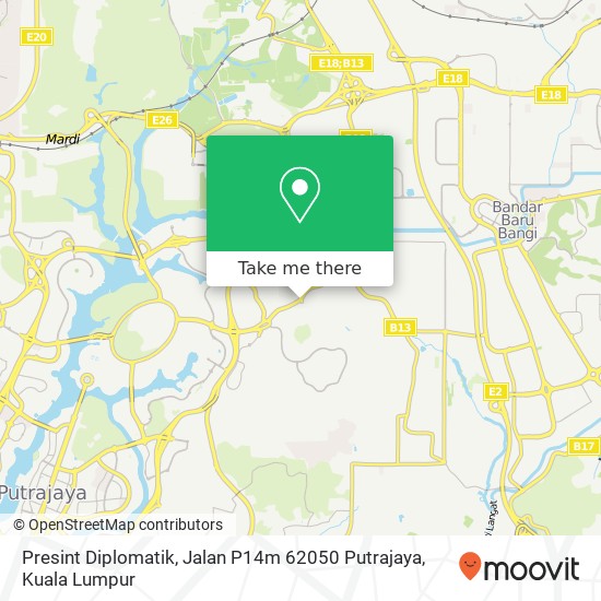 Presint Diplomatik, Jalan P14m 62050 Putrajaya map