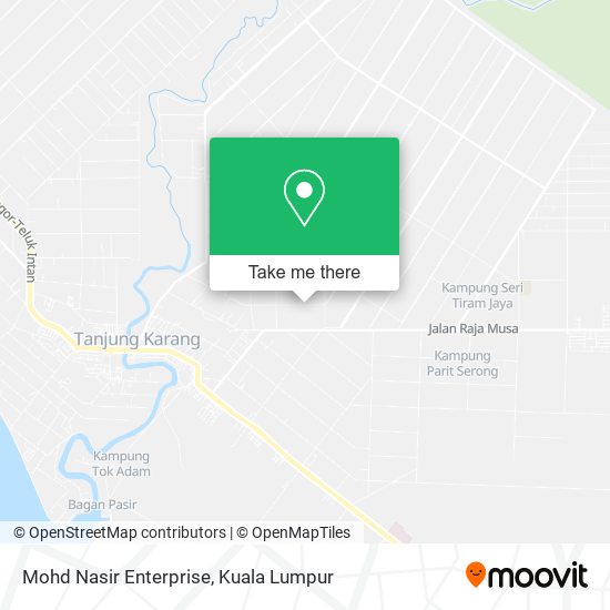 Peta Mohd Nasir Enterprise, Jalan Kenanga 45500 Tanjung Karang