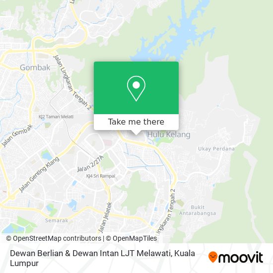 Dewan Berlian & Dewan Intan LJT Melawati map