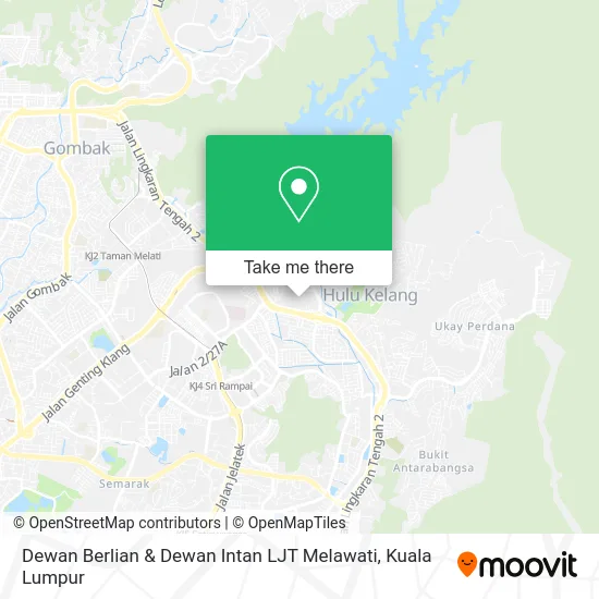 Dewan Berlian & Dewan Intan LJT Melawati map