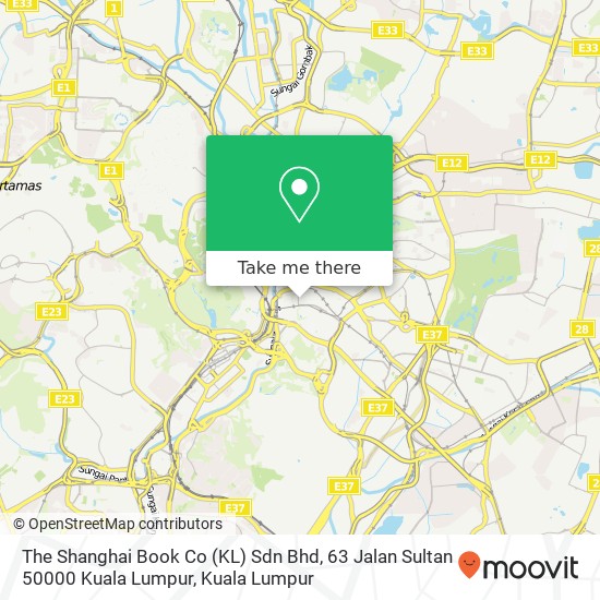 Peta The Shanghai Book Co (KL) Sdn Bhd, 63 Jalan Sultan 50000 Kuala Lumpur