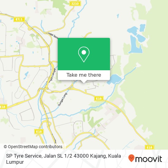 Peta SP Tyre Service, Jalan SL 1 / 2 43000 Kajang